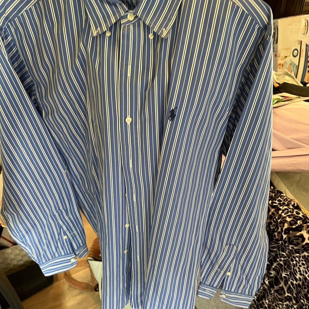 COPY - Blue and white pin striped new men’s Ralph Lauren xl